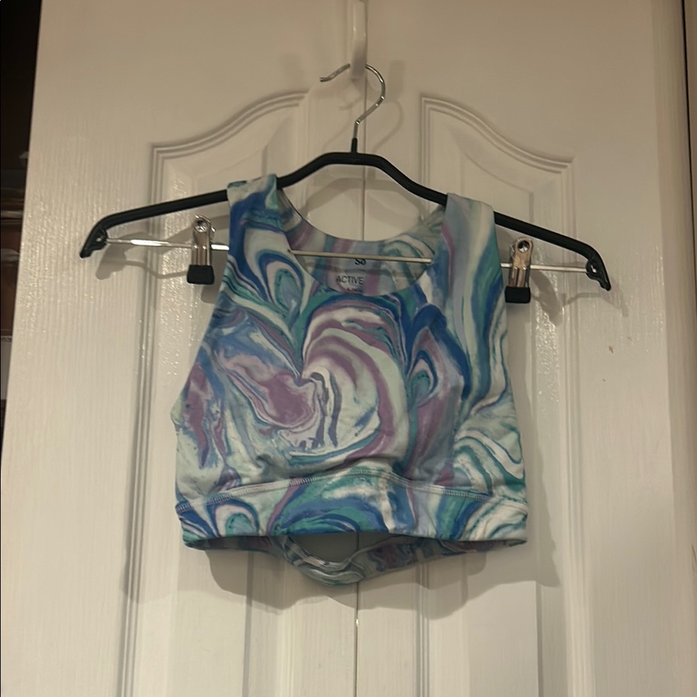 Colorful Swirl Crop Top